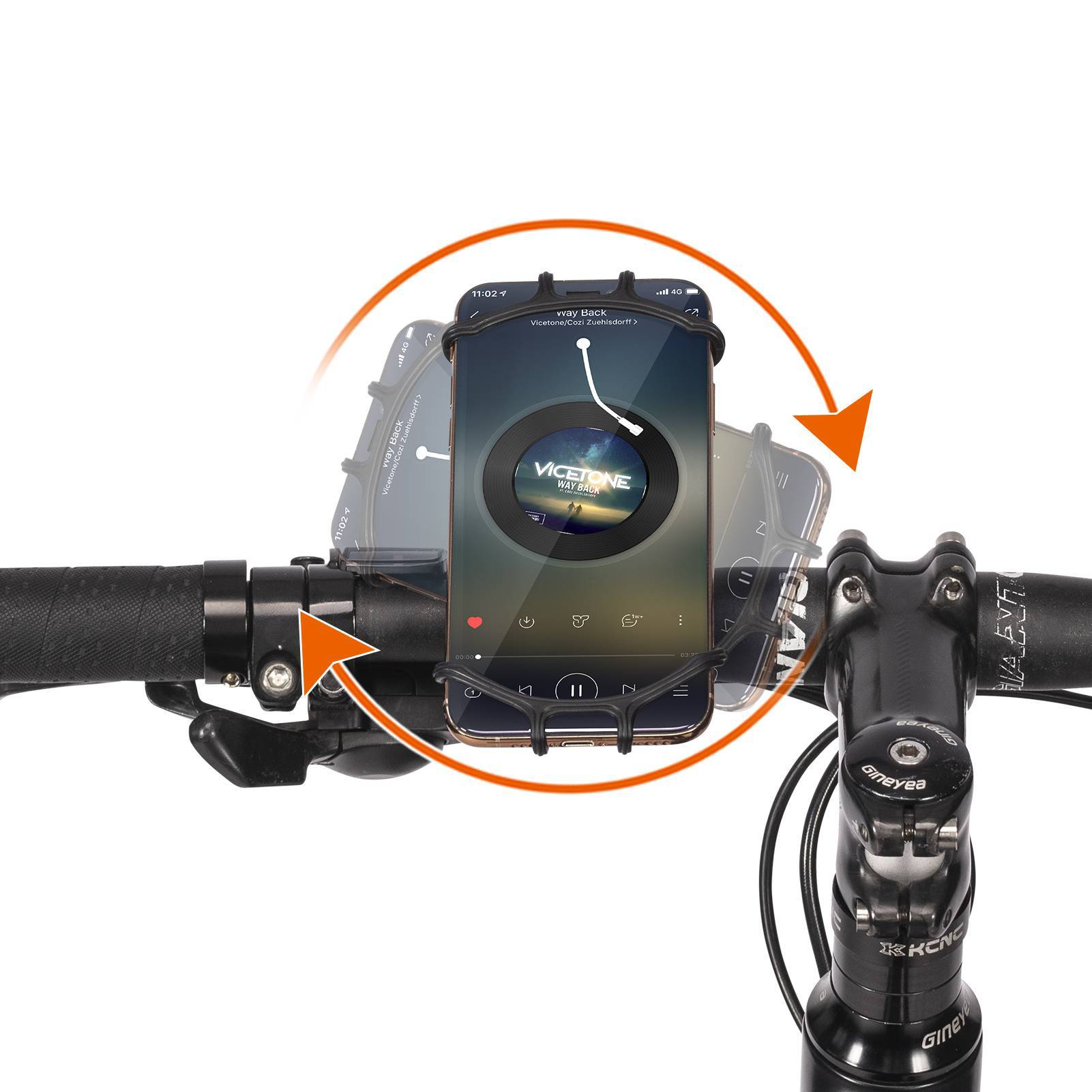 ROCKBROS Handyhalterung aus Silikon 360° Drehbar für Motorrad & Fahrrad - Fahrrad Handyhalterung ROCKBROS - EU - NooMii