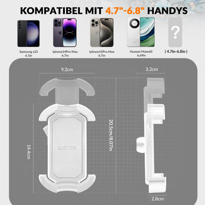 ROCKBROS Handyhalterung Fahrrad Handyhalter Motorrad 360° Drehbar für 4,7 - 7,0 Zoll - Fahrrad Handyhalterung ROCKBROS - EU - NooMii