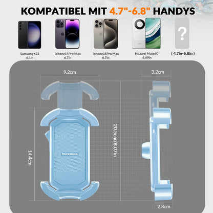 ROCKBROS Handyhalterung Fahrrad Handyhalter Motorrad 360° Drehbar für 4,7 - 7,0 Zoll - Fahrrad Handyhalterung ROCKBROS - EU - NooMii