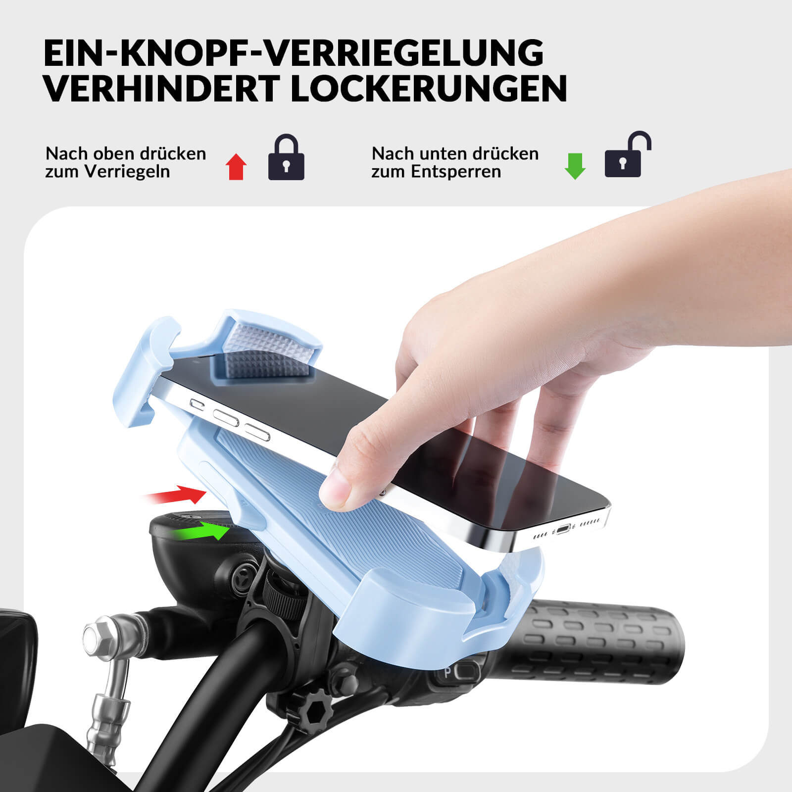 ROCKBROS Handyhalterung Fahrrad Handyhalter Motorrad 360° Drehbar für 4,7 - 7,0 Zoll - Fahrrad Handyhalterung ROCKBROS - EU - NooMii