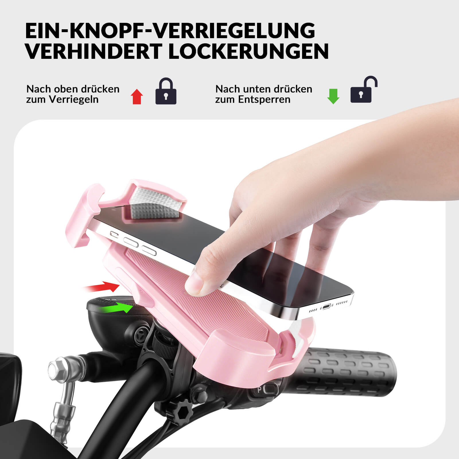ROCKBROS Handyhalterung Fahrrad Handyhalter Motorrad 360° Drehbar für 4,7 - 7,0 Zoll - Fahrrad Handyhalterung ROCKBROS - EU - NooMii