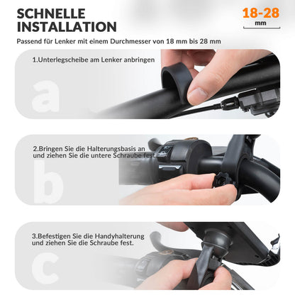 ROCKBROS Handyhalterung Fahrrad Handyhalter Motorrad 360° Drehbar für 4,7 - 7,0 Zoll - Fahrrad Handyhalterung ROCKBROS - EU - NooMii