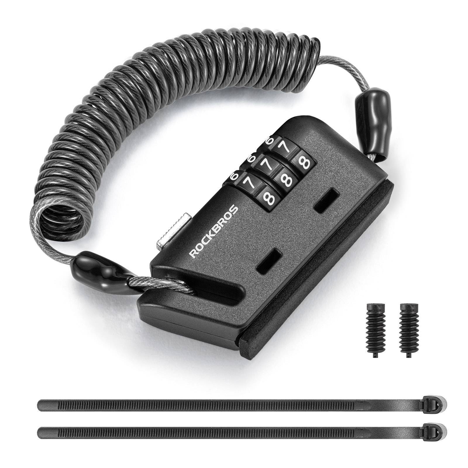 ROCKBROS Helm schloss 150 cm Zahlenschloss 3 - stellig Zahlencode - Fahrradschloss ROCKBROS - EU - NooMii