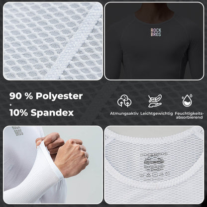 ROCKBROS Herren Langarm - Radtrikot Funktionsshirt Fahrrad Jersey Schnell Trocknen - Funktionsshirt ROCKBROS - EU - NooMii