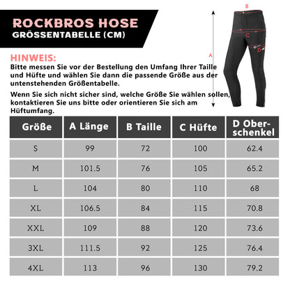 ROCKBROS Herren Radlerhose Atmungsaktiv Lang Fahrradhose M - 4XL - Fahrradhose ROCKBROS - EU - NooMii