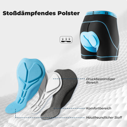 ROCKBROS Herren Radunterhose mit 4D Sitzpolster Radlerhose Atmungsaktiv - Fahrradhose ROCKBROS - EU - NooMii