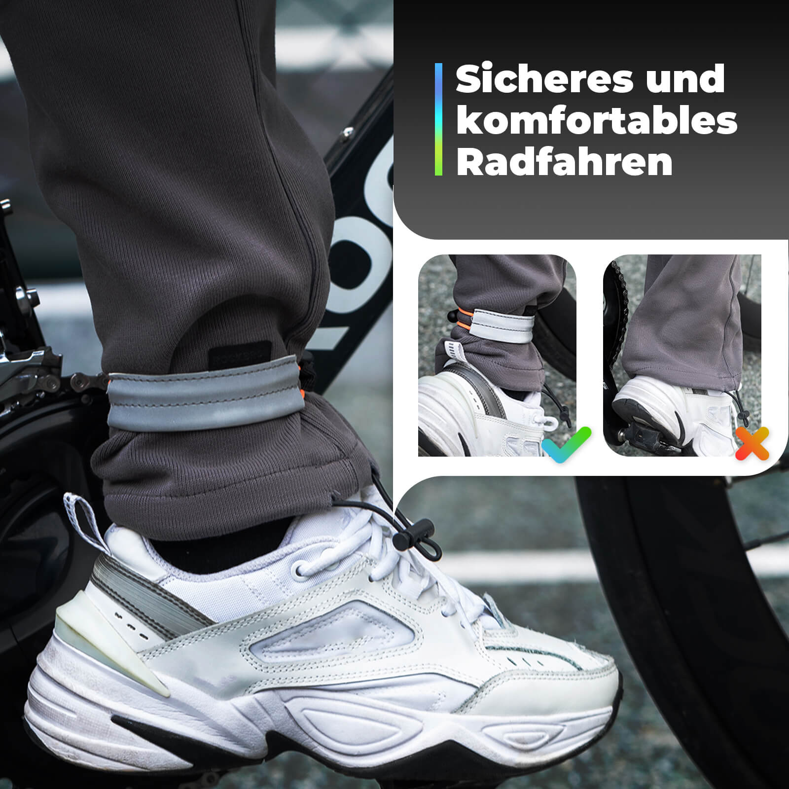 ROCKBROS Hosenband reflektierend für Radfahren Reflektorband - Hosenband & Gelenkbandage ROCKBROS - EU - NooMii