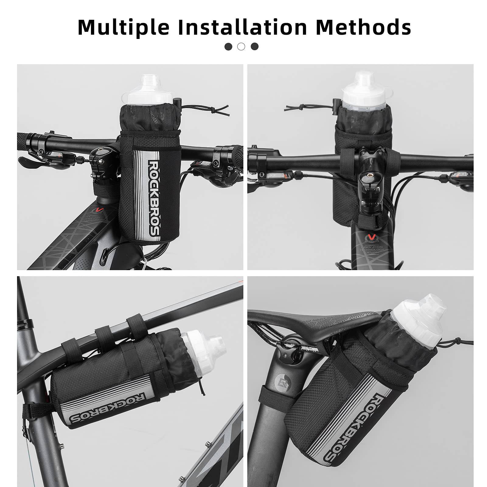 ROCKBROS Isolierte Fahrrad Lenkertasche mit Wasserflaschenhalter und Handytasche - Fahrrad Flaschenhalter ROCKBROS - EU - NooMii