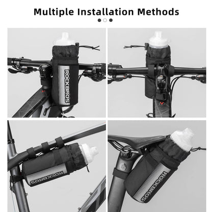ROCKBROS Isolierte Fahrrad Lenkertasche mit Wasserflaschenhalter und Handytasche - Fahrrad Flaschenhalter ROCKBROS - EU - NooMii
