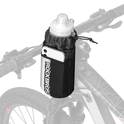 ROCKBROS Isolierte Fahrrad Lenkertasche mit Wasserflaschenhalter und Handytasche - Fahrrad Flaschenhalter ROCKBROS - EU - NooMii
