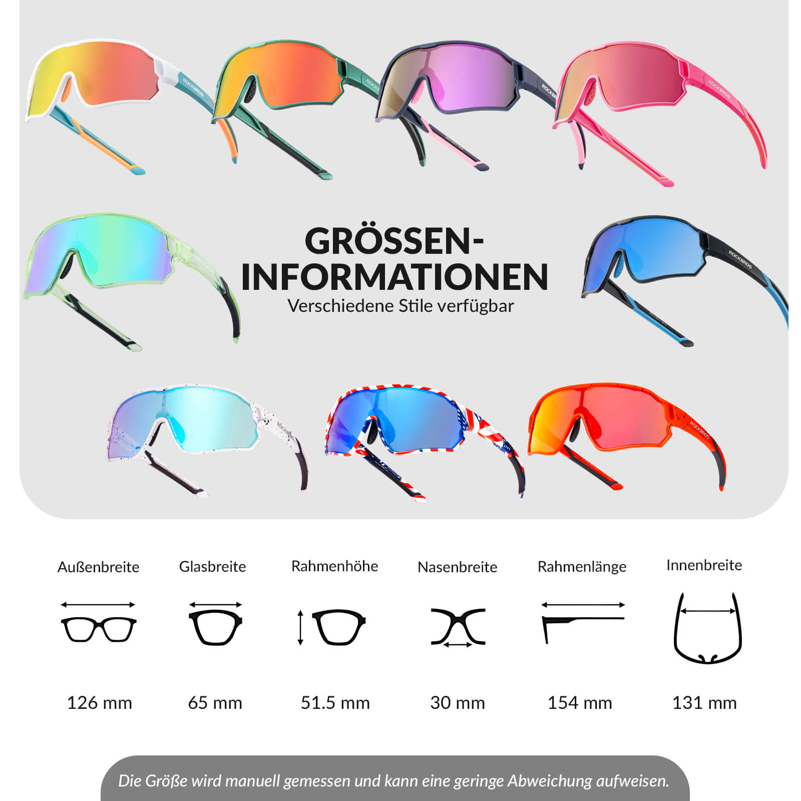 ROCKBROS Kinder Fahrradbrille UV400 - Schutz Polarisierte Sonnenbrille - Fahrradbrille ROCKBROS - EU - NooMii