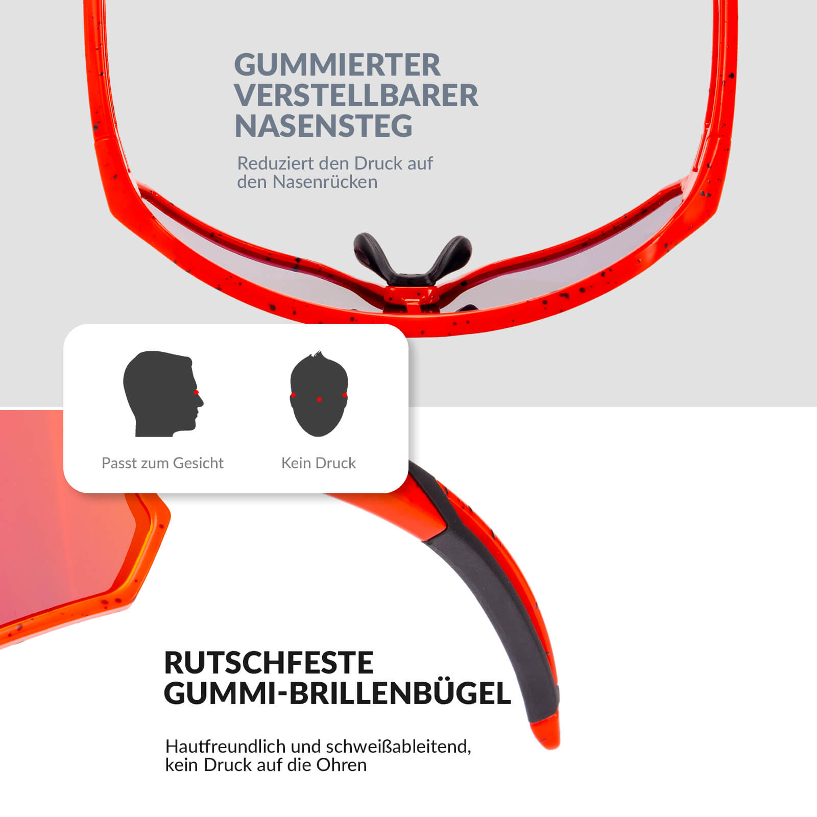 ROCKBROS Kinder Fahrradbrille UV400 - Schutz Polarisierte Sonnenbrille - Fahrradbrille ROCKBROS - EU - NooMii