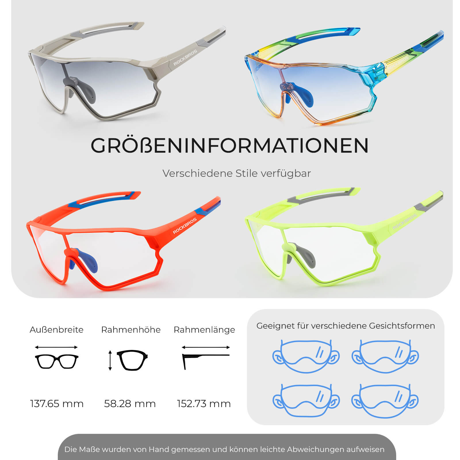 ROCKBROS Kinder Fahrradbrille UV400 - Schutz Selbsttönend Sonnenbrille - Fahrradbrille ROCKBROS - EU - NooMii