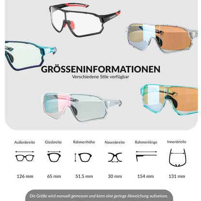 ROCKBROS Kinder Fahrradbrille UV400 - Schutz Selbsttönend Sonnenbrille - Fahrradbrille ROCKBROS - EU - NooMii