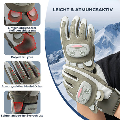 ROCKBROS Kinder Fahrradhandschuhe Atmungsaktiv & Rutschfest Mit SBR - Schutz - Fahrradhandschuhe ROCKBROS - EU - NooMii