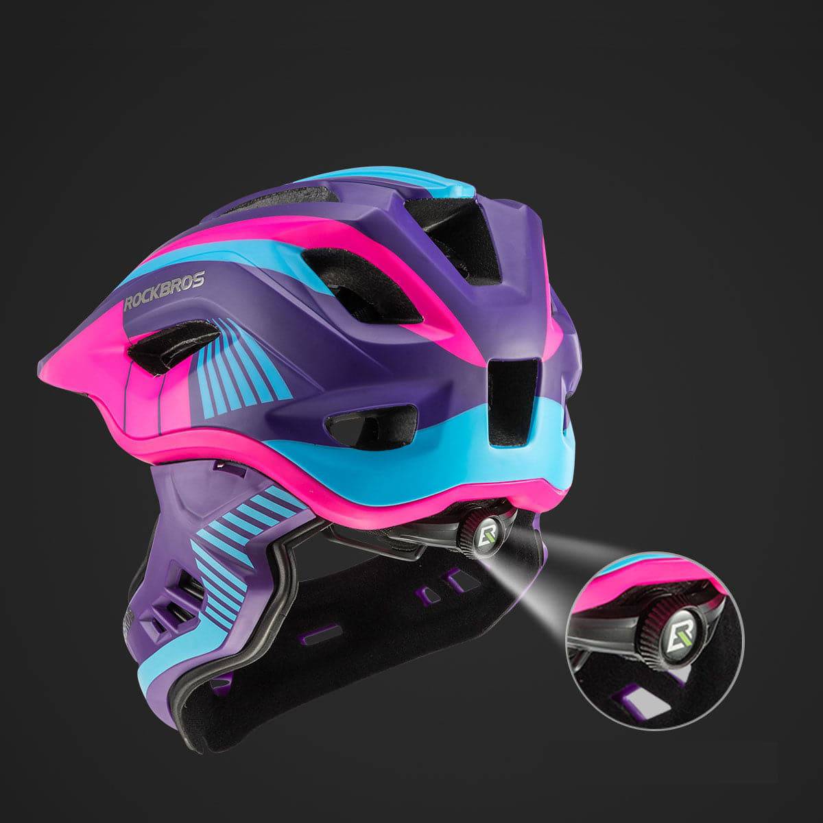 ROCKBROS Kinder helm Integriert Fahrradhelm mit Abnehmbarem Kinnschutz - Helme für Kinder ROCKBROS - EU - NooMii