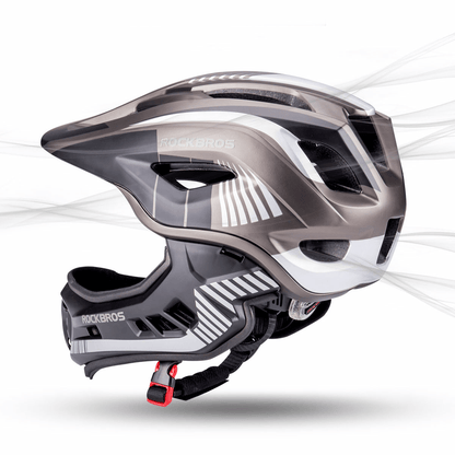 ROCKBROS Kinder helm Integriert Fahrradhelm mit Abnehmbarem Kinnschutz - Helme für Kinder ROCKBROS - EU - NooMii