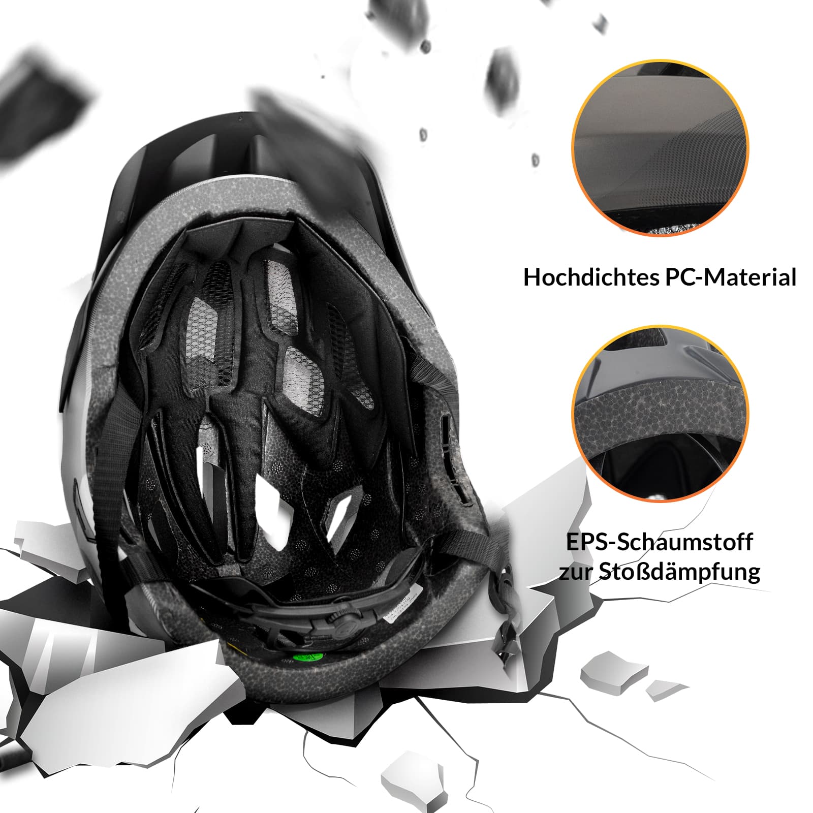 ROCKBROS Kinderhelm BMX MTB Downhill Helm mit Abnehmbarem Kinnschutz und Krempe - Helme für Kinder ROCKBROS - EU - NooMii