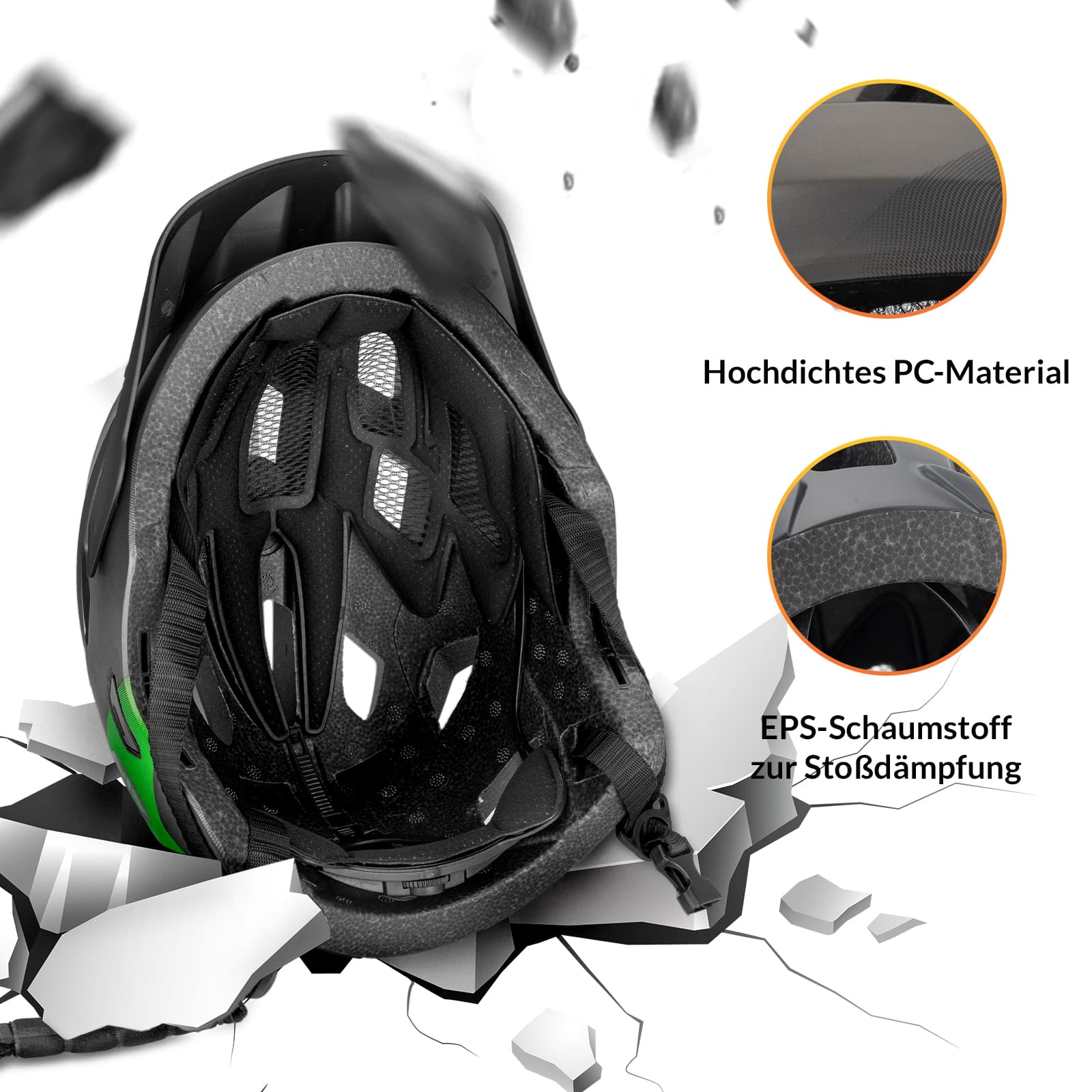 ROCKBROS Kinderhelm BMX MTB Downhill Helm mit Abnehmbarem Kinnschutz und Krempe - Helme für Kinder ROCKBROS - EU - NooMii