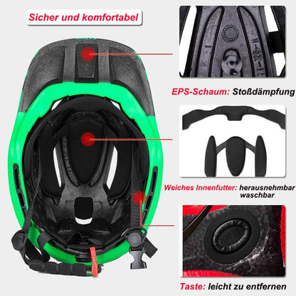 ROCKBROS Kinderhelm Integralhelm mit Abnehmbare Kinnschutz für Jungen/Mädchen - Helme für Kinder ROCKBROS - EU - NooMii
