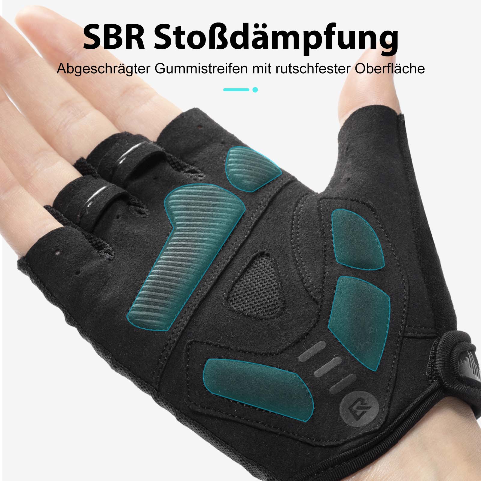 ROCKBROS Kurz Fahrradhandschuhe SBR Stoßdämpfend rutschfest Unisex - Fahrradhandschuhe ROCKBROS - EU - NooMii