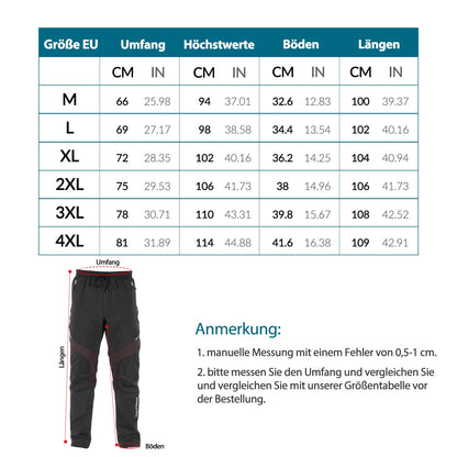 ROCKBROS Lange Fahrradhose Herren Winter Radhose Winddicht Warm