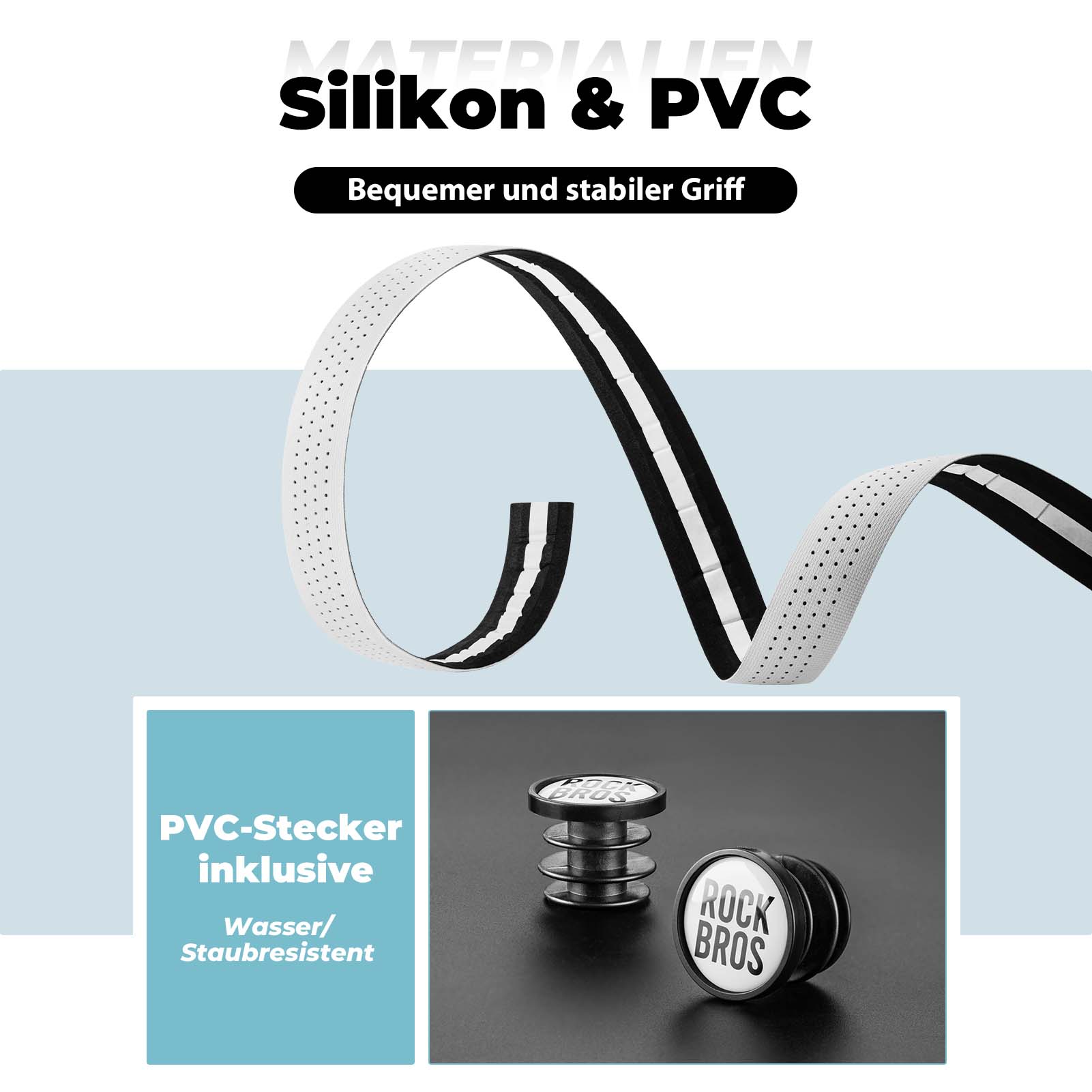 ROCKBROS Lenkerband Rennrad Rutschfest Stoßdämpfer Griffband 2 Rollen - Lenkerband ROCKBROS - EU - NooMii