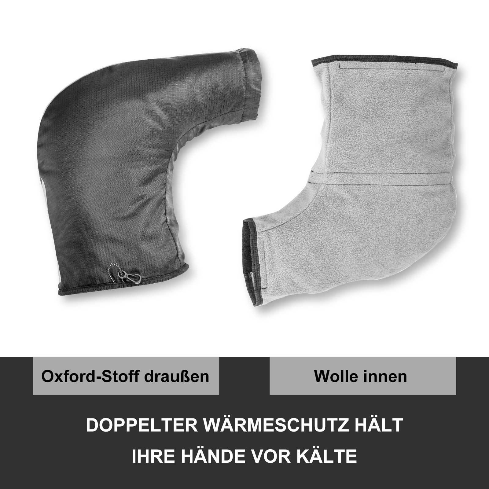 ROCKBROS Lenkerstulpen Lenker Gefüttert Abdichtung Handschuhe Schwarz - Lenkerstulpe ROCKBROS - EU - NooMii