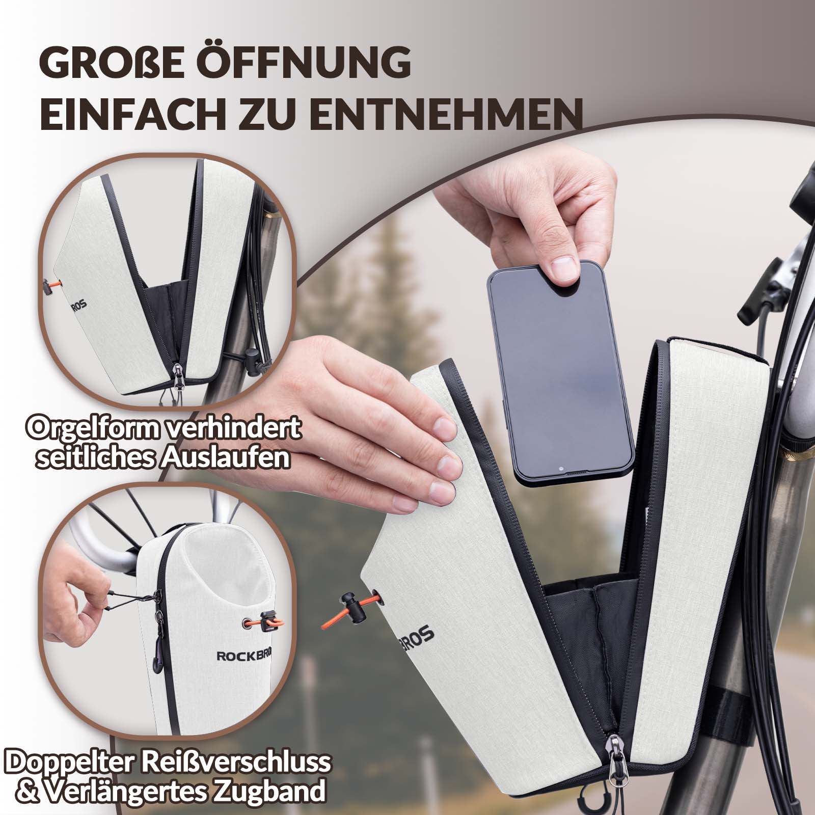 ROCKBROS Lenkertasche Flaschentasche Trinkflaschenhalter Multifunktionales Design - Fahrradtaschen ROCKBROS - EU - NooMii