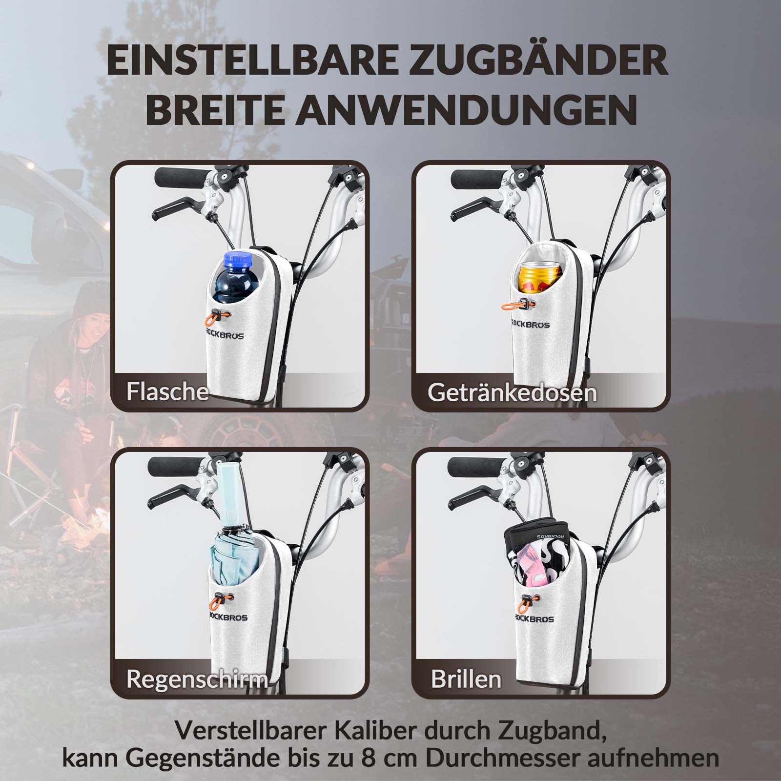 ROCKBROS Lenkertasche Flaschentasche Trinkflaschenhalter Multifunktionales Design - Fahrradtaschen ROCKBROS - EU - NooMii