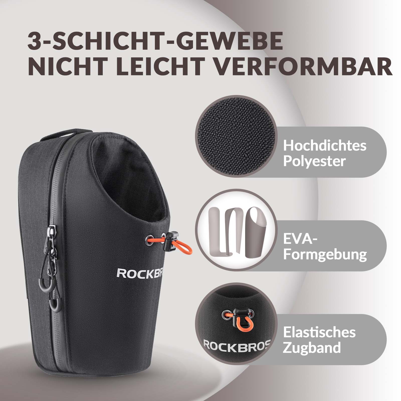 ROCKBROS Lenkertasche Flaschentasche Trinkflaschenhalter Multifunktionales Design - Fahrradtaschen ROCKBROS - EU - NooMii