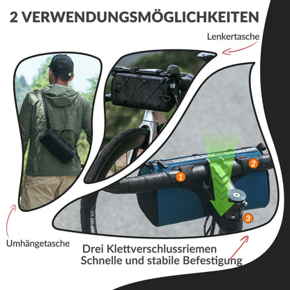 ROCKBROS Lenkertasche Multifunktionale Fahrradlenkertasche mit Schultergurt 1,5L - Fahrradtaschen ROCKBROS - EU - NooMii