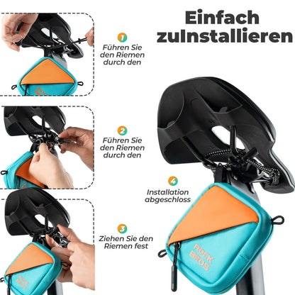 ROCKBROS Mini Fahrrad Satteltasche Fahrradtasche Geldbörse mit Gurt 0,25L - Fahrradtaschen ROCKBROS - EU - NooMii