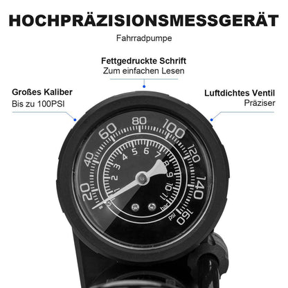 ROCKBROS Mini Fußpumpen Luftpumpe mit Manometer - Fahrrad Luftpumpen ROCKBROS - EU - NooMii