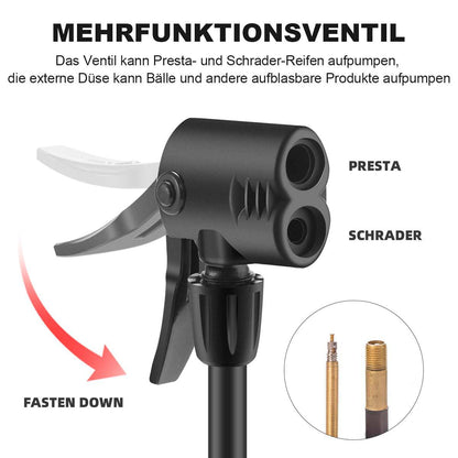 ROCKBROS Mini Fußpumpen Luftpumpe mit Manometer - Fahrrad Luftpumpen ROCKBROS - EU - NooMii