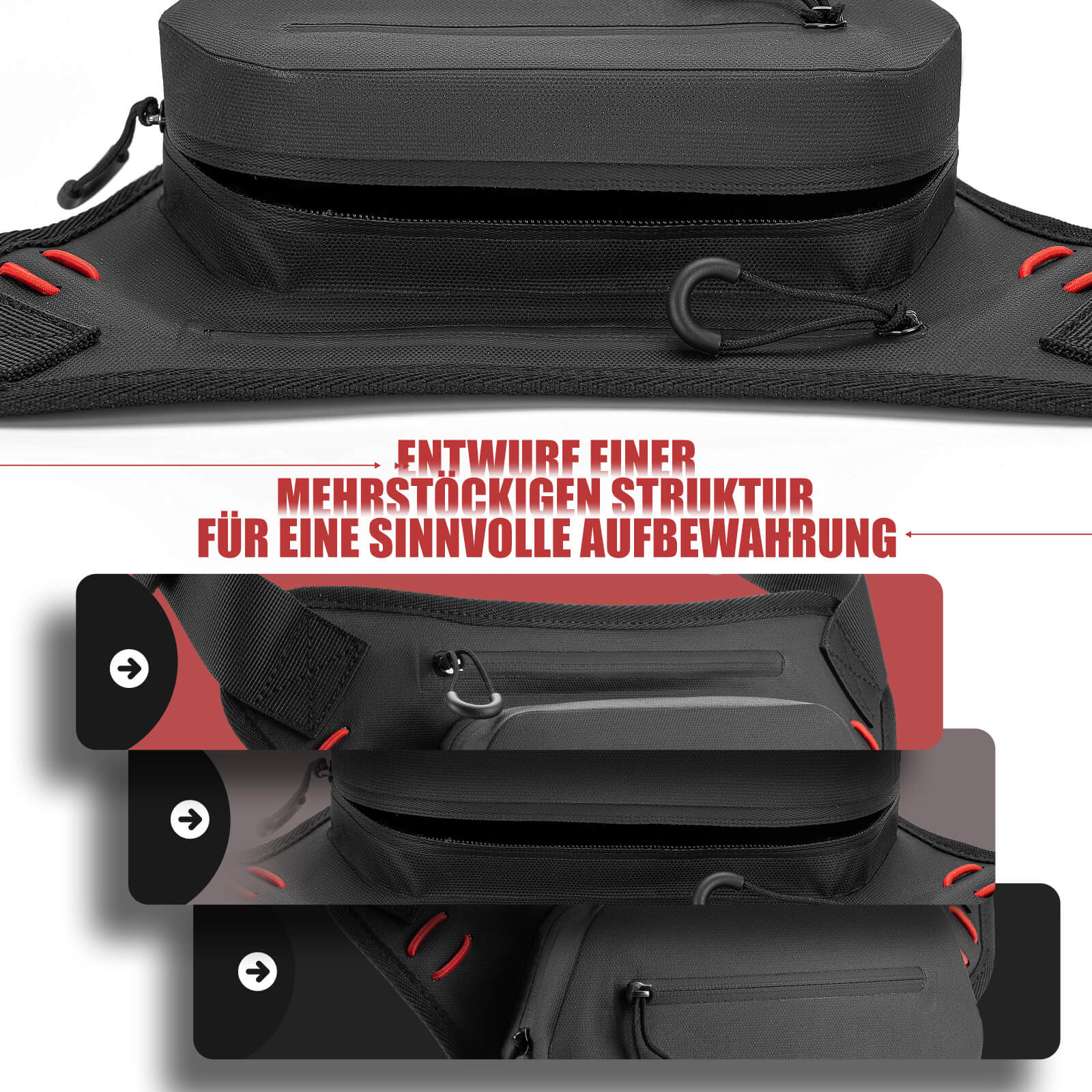 ROCKBROS Motorrad Beintasche Beinbeutel Hüfttasche mit Schultergurte - Motorradtaschen ROCKBROS - EU - NooMii