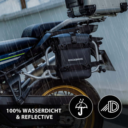 ROCKBROS Motorrad Seitentasche wasserdicht Gepäckträgertasche 5L Schwarz - Motorradtaschen ROCKBROS - EU - NooMii