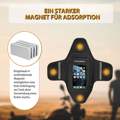 ROCKBROS Motorrad Tankrucksack Wasserdichter Magnet Tanktasche Schwarz - Motorradtaschen ROCKBROS - EU - NooMii