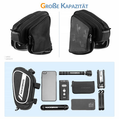 ROCKBROS Oberrohrtasche mit reflektierende & 2 Seitentaschen 1.8L - Fahrradtaschen ROCKBROS - EU - NooMii