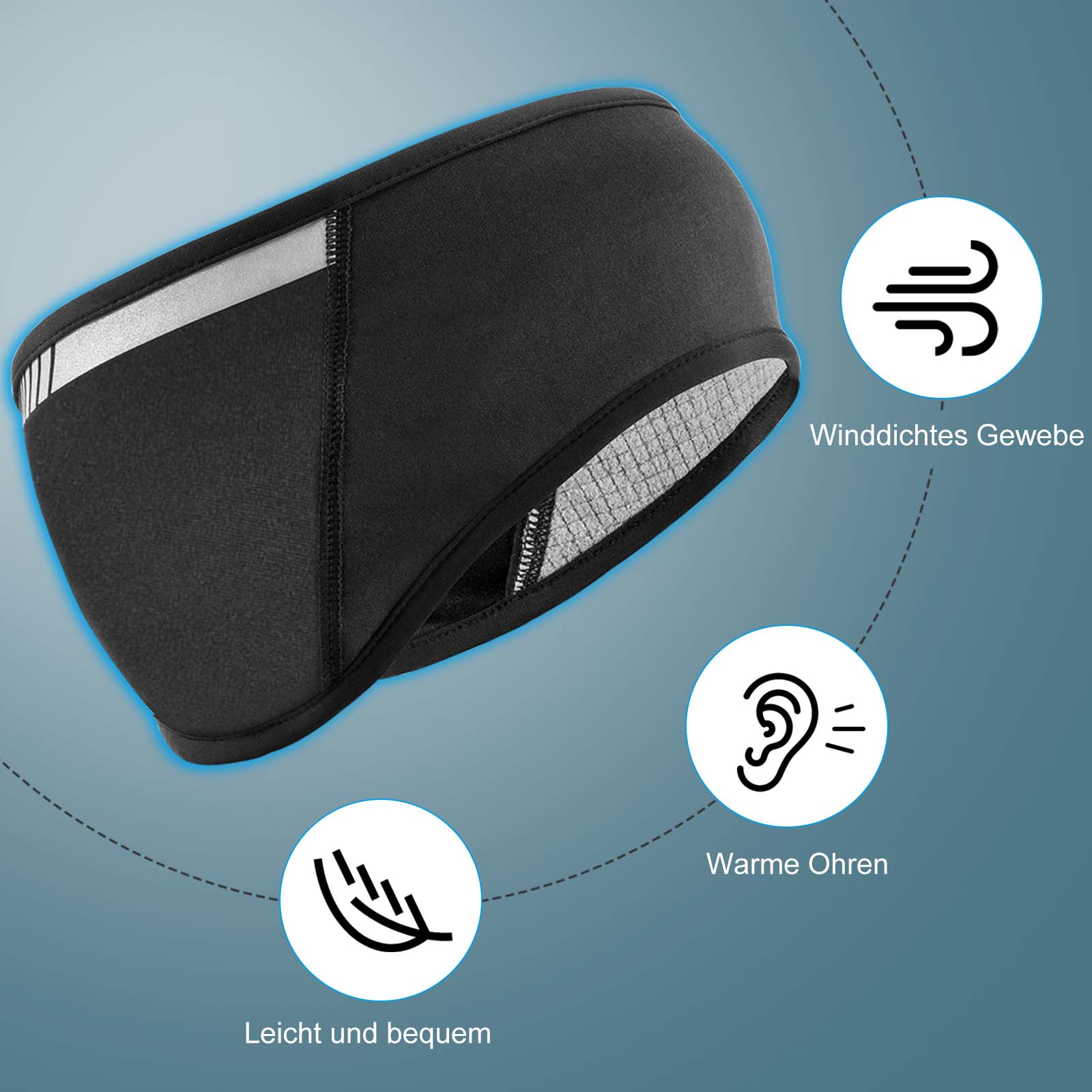 ROCKBROS Ohrenwärmer winddicht Stirnband für Herbst & Winter Unisex - Fahrrad Mütze ROCKBROS - EU - NooMii