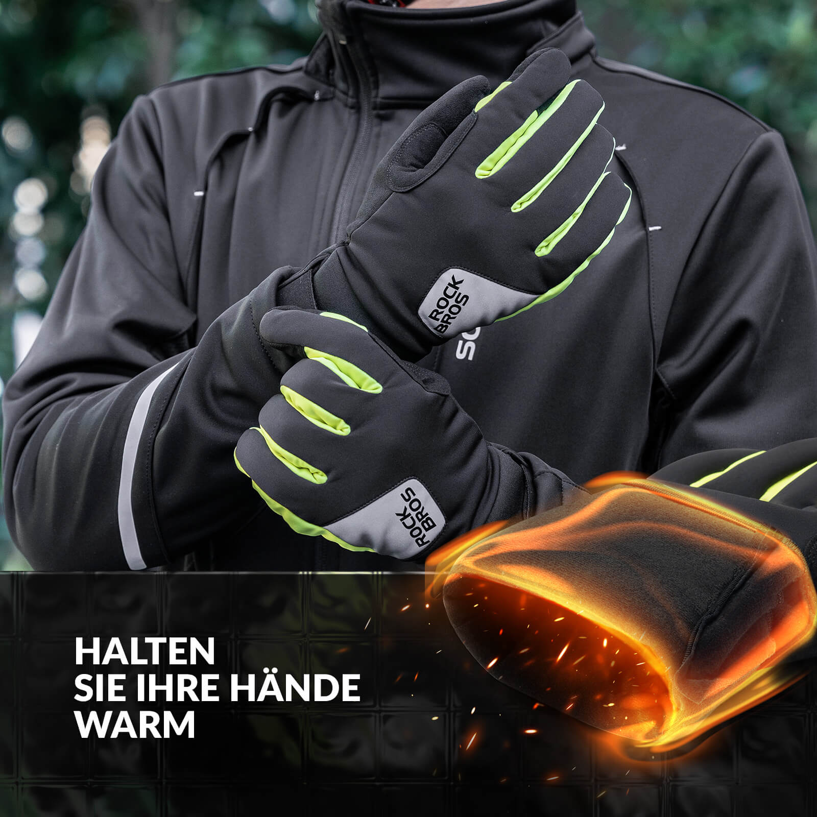 ROCKBROS Outdoor Thermo Handschuhe für Radfahren & Ski mit Touchscreen - funktion - Fahrradhandschuhe ROCKBROS - EU - NooMii