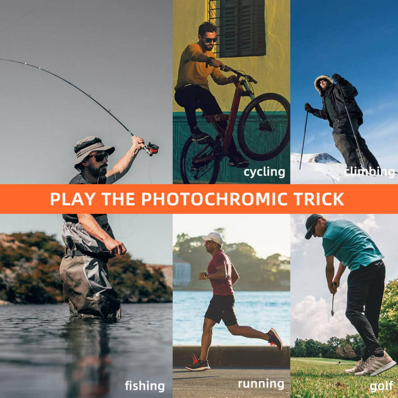 ROCKBROS Photochrome Radsport Brille mit UV400 Schutz - Fahrradbrille ROCKBROS - EU - NooMii