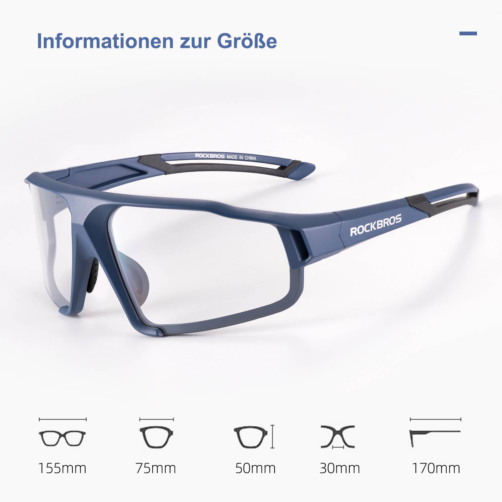 ROCKBROS Photochrome Sonnenbrille für Outdoor - Aktivitäten Unisex - Fahrradbrille ROCKBROS - EU - NooMii