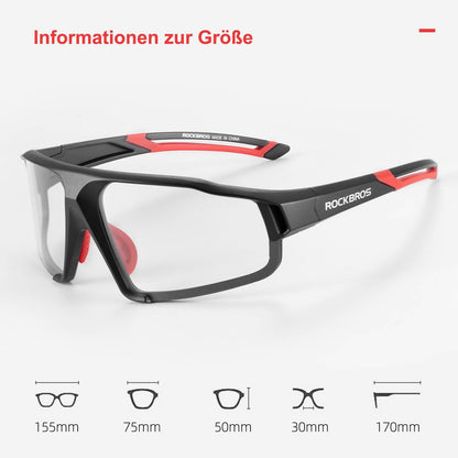 ROCKBROS Photochrome Sonnenbrille für Outdoor - Aktivitäten Unisex - Fahrradbrille ROCKBROS - EU - NooMii