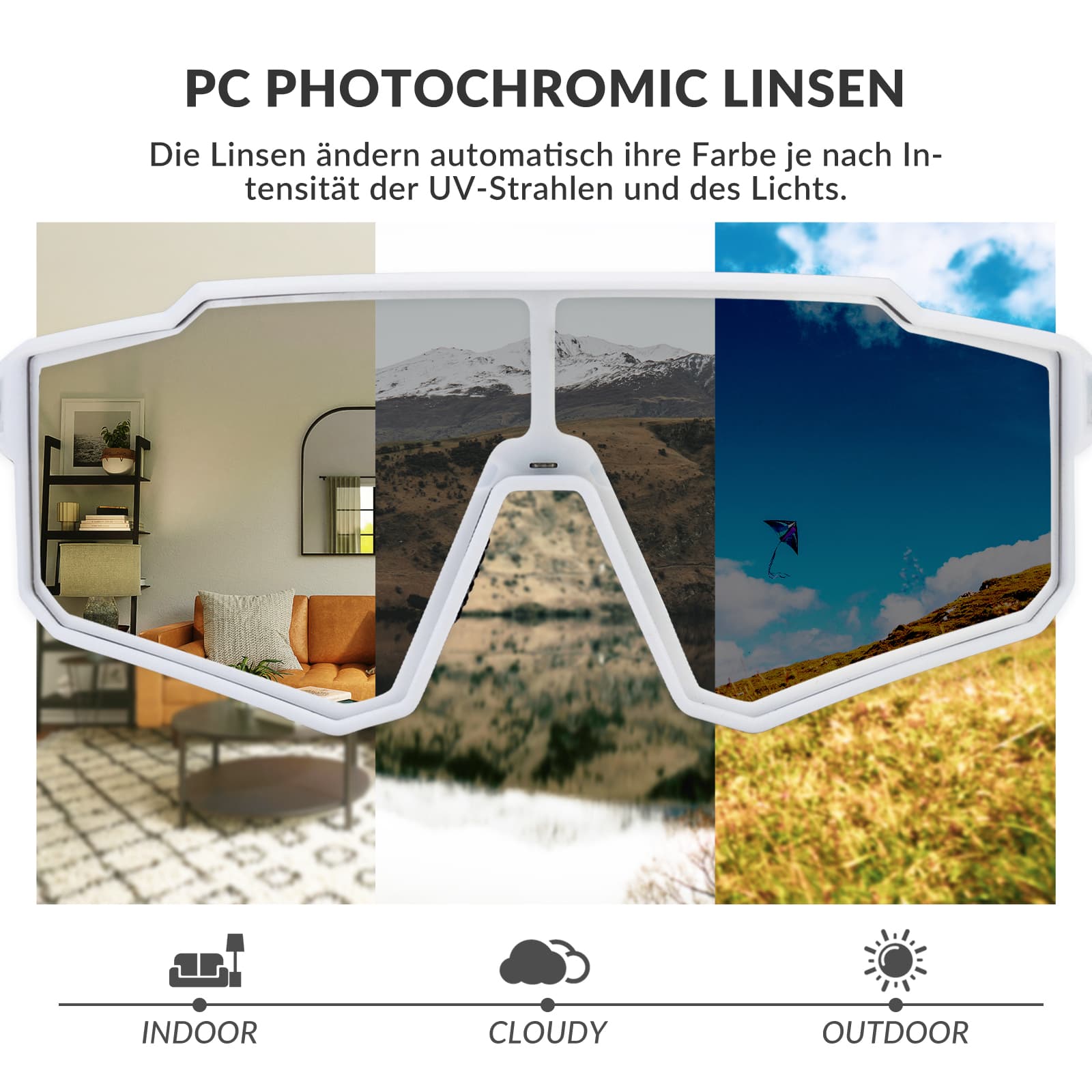 ROCKBROS Polarisiert Fahrradbrille Sport Sonnenbrille für Outdoorsport - Fahrradbrille ROCKBROS - EU - NooMii