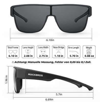 ROCKBROS Polarisierte Fahrradbrille Kurzsichtbrille Überbrille Unisex Sportbrille - Fahrradbrille ROCKBROS - EU - NooMii