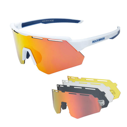 ROCKBROS Polarisierte Fahrradbrille mit 4 Wechselgläser - Fahrradbrille ROCKBROS - EU - NooMii