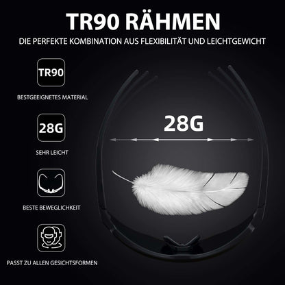 ROCKBROS Polarisierte Fahrradbrille mit 4 Wechselgläser - Fahrradbrille ROCKBROS - EU - NooMii