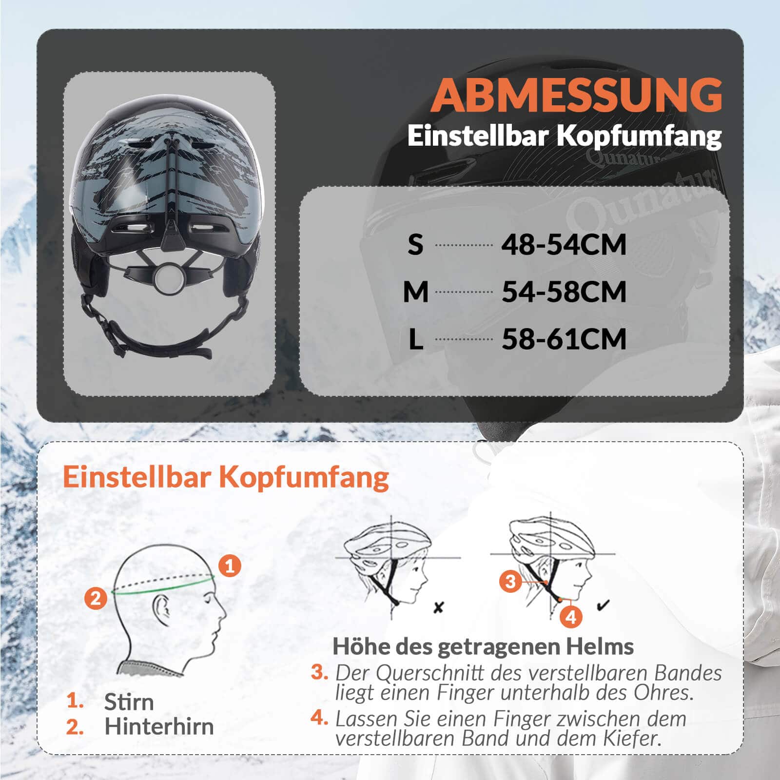 ROCKBROS - Qunature Skihelm mit Ohrenschützern Schneehelm Winter für Skifahren - Skihelm ROCKBROS - EU - NooMii