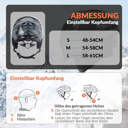 ROCKBROS - Qunature Skihelm mit Ohrenschützern Schneehelm Winter für Skifahren - Skihelm ROCKBROS - EU - NooMii